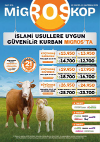 Migros - 22 Mayıs-11 Haziran İndirim Kataloğu: Kurban Bayramı!