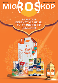 Migros - Yeni Katalog: 20 Şubat- 5 Mart tarihleri arasında geçerli indirimler.