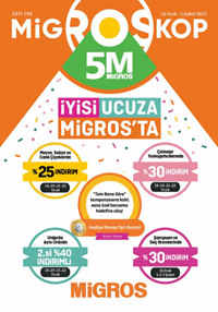 Migros - 5M Mağazalarında Geçerli  Migros İndirim Kataloğu