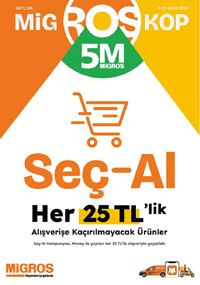 Migros - 5M Mağazalarında Geçerli İndirim Kataloğu: 22 Ocak'a kadar geçerli aktüel indirimler!