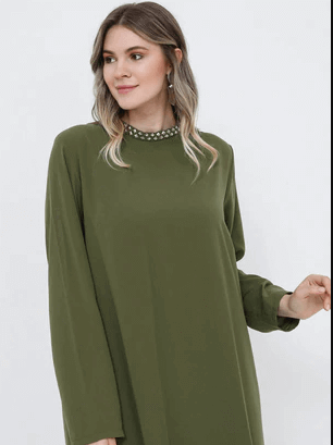 Modanisa - Büyük Beden Trok Detaylı Abiye Elbise 