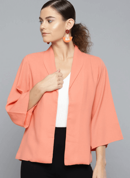 Myntra - Women Pink  Blazer